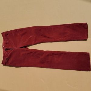 St. John's Bay mid-rise corduroy pants, maroon, size 6